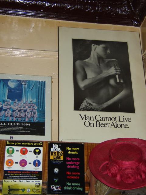 Posters in a Bar