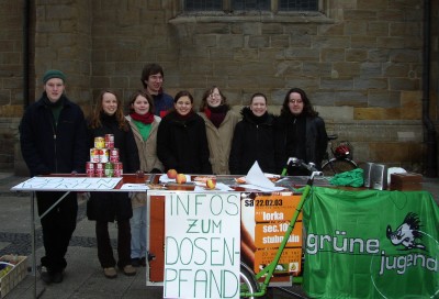 Gruppenfoto am Aktionsstand