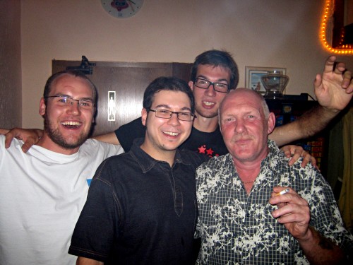 Olle, Labsch, V-Man, Norbert (?) In Biggis Treff